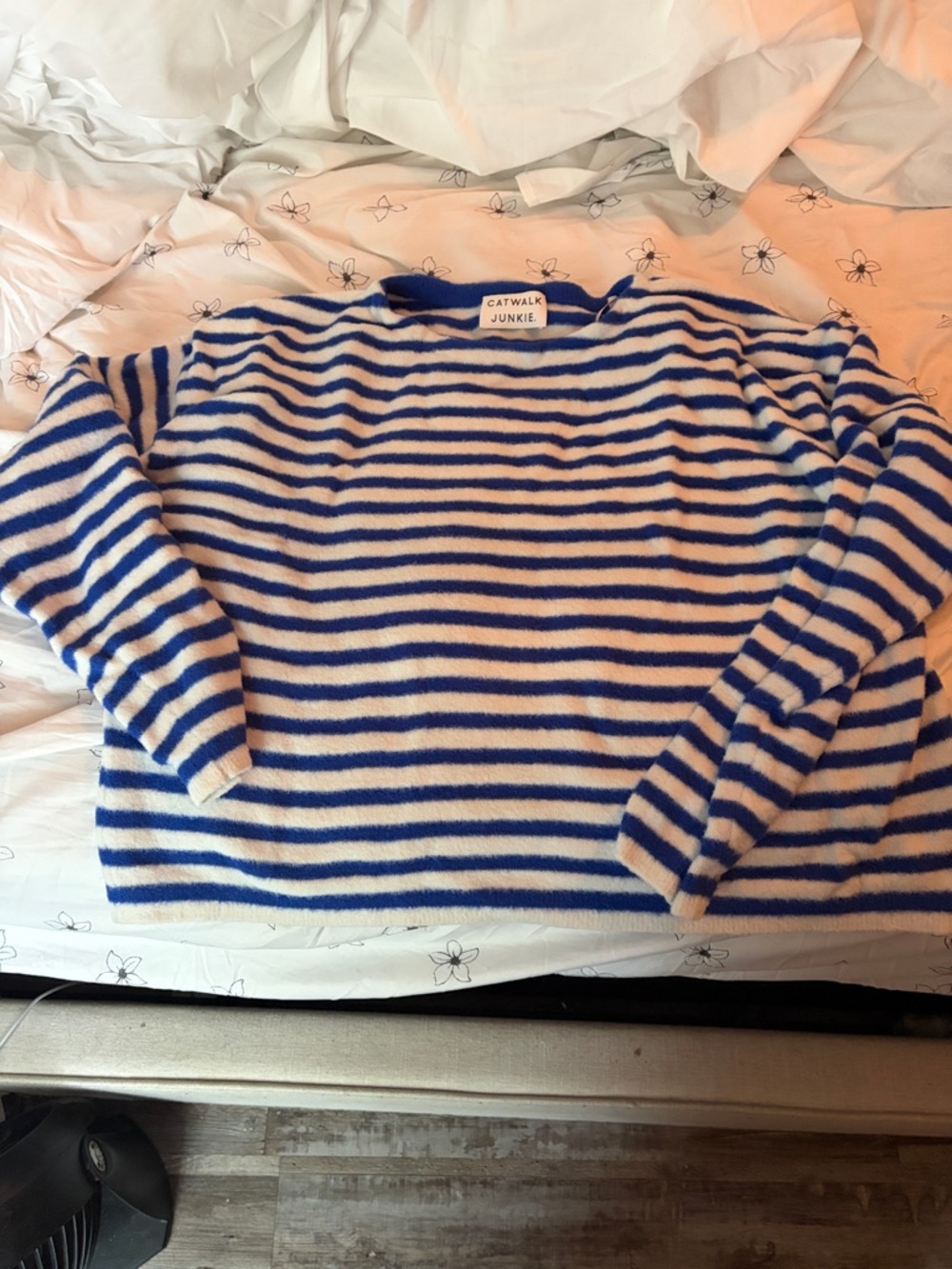 Blue & White Striped  Sweater